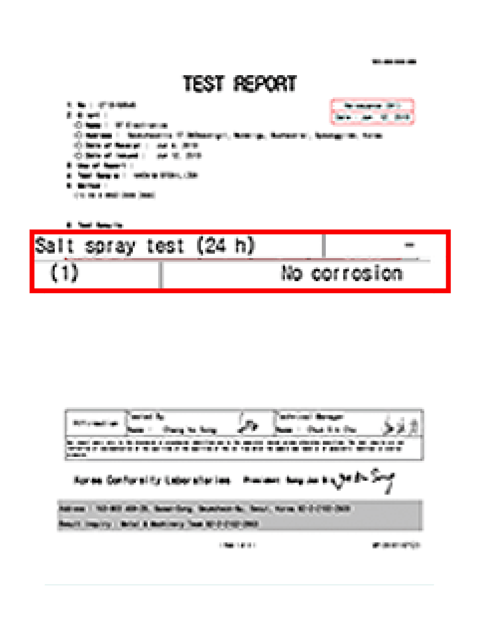 Salt Spray Test